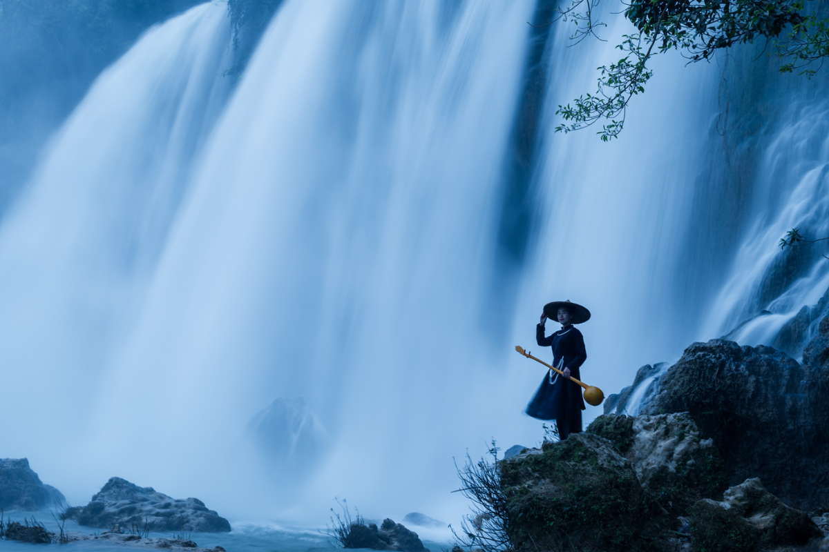 Ban Gioc Waterfall during the rainy season